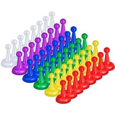 Imagem de Jogo de tabuleiro Pawns Sumind 48 unidades multicoloridas para mesa