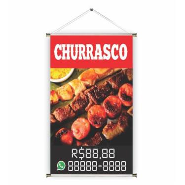 Imagem de Banner pronto Churrasco  BA 016 medida 45x70 cm arte pronta