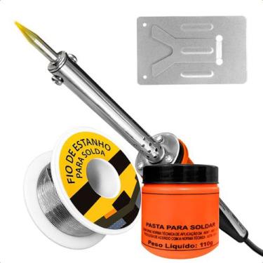 Imagem de Ferro Para Soldar 30w 127v Ergonômico Com Estanho Para Soldagem 30g + 