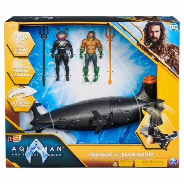 Imagem de Submarino Do Arraia Negra Com 2 Bonecos - Filme Aquaman 2 Dc