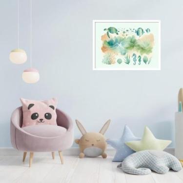 Imagem de Quadro Decorativo Animais Marinhos - 50X70Cm - Quadros On-Line