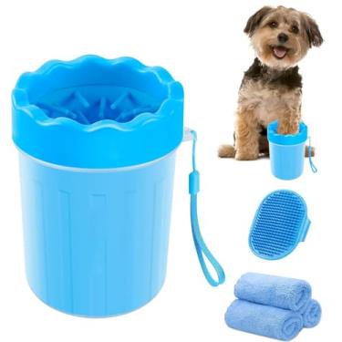 Imagem de Copo para lavar patas de animais de estimação, copo para limpeza de patas de cães e gatos, artefato para limpeza de patas, dispositivo automático para lavagem de patas (Pequeno)