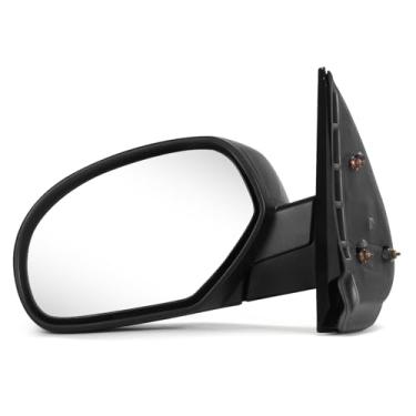 Imagem de PZ Substituição do espelho retrovisor lateral do motorista compatível com Chevy Silverado 2007-2014 1500 2500 3500 HD GMC Sierra Yukon Suburban Tahoe/XL elétrico aquecido manual dobrável GM1320325