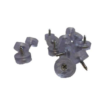 Imagem de Pé Madeira Silicone Transparente - Proteção Móveis - 50 Pçs