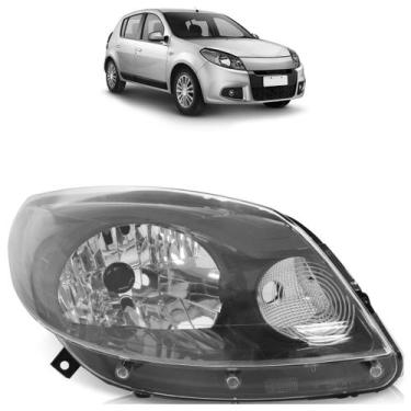 Imagem de Farol Dianteiro Sandero 2012 A 2014 Máscara Cinza - Automotive Imports