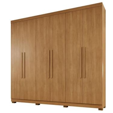 Imagem de Guarda Roupa Viena 6 Portas 4 Gavetas 10 Prateleiras Cinamomo