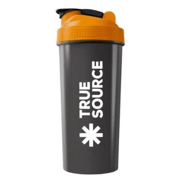 Imagem de Coqueteleira Shaker Academia True Source Slim 600ml, Preto fumê