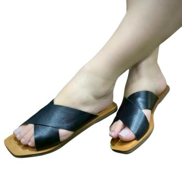 Imagem de Rasteira Feminina em Couro Legítimo - Bia