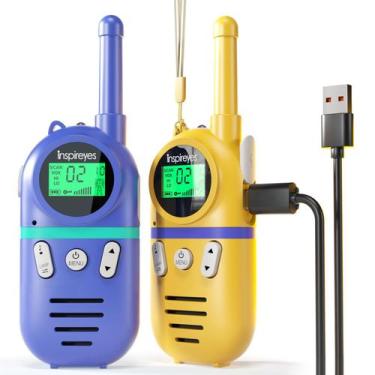 Imagem de Walkie Talkies Inspireyes, recarregável, alcance de 3 milhas, pacote c