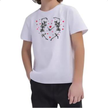 Imagem de Camiseta Infantil Coracao Esqueletos - Alearts, 4