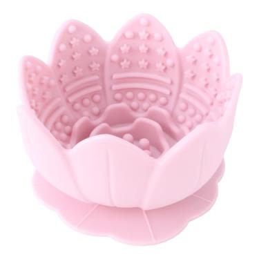 Imagem de Slowpaw Tigela de silicone para comedouro lento para cães, tigelas de alimentação lenta para cães de raças pequenas e médias, tigela de congelamento para cães com ventosas, brinquedo interativo (rosa
