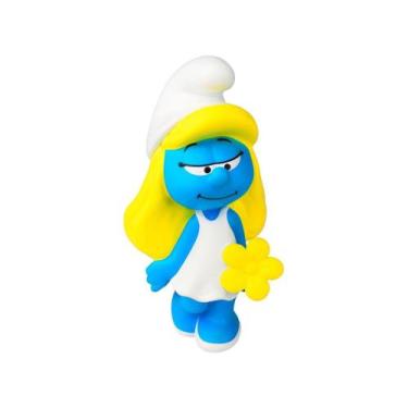 Imagem de Boneca Os Smurfs Smurfete Cardoso Toys, Azul, Branco e Amarelo