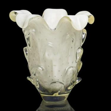 Imagem de Vaso Em Cristal Murano Pérola - São Marcos 25cm