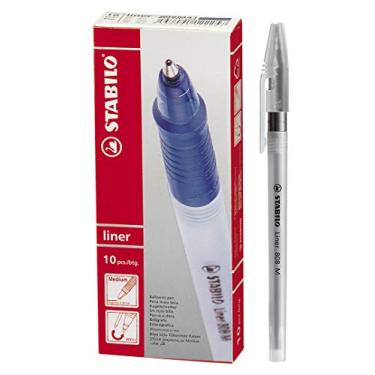 Imagem de Caneta Esferográfica – STABILO Liner 808 – Caixa com 10 unidade – Preto