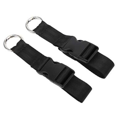 Imagem de Phefop Cadeia de Carrinho Universal Ganchos Pendurados 2pcs, Adesivo Auto -Adesivo Ajustável, Cadeira de Rodas de Correia de Nylon Ganchos Pendurados, Preto, Com Convenientemente Suas