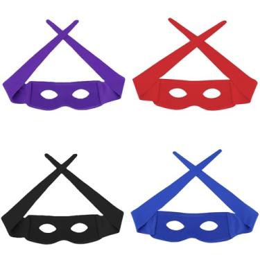 Imagem de HATINXIA 4 máscaras para os olhos de fantasia de Halloween, máscara de baile de máscaras de super-herói, cosplay, acessórios de festa, adereços para homens e mulheres