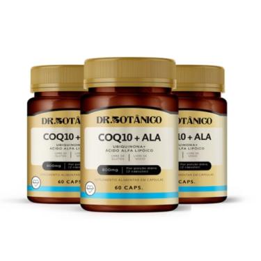 Imagem de KIT 03 COQ10 + ALA (UBIQUINONA + ÁCIDO ALFA LIPÓICO) 1.000MG 60 CAPSULAS DR. BOTANICO