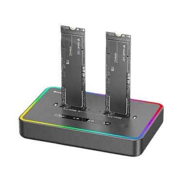 Imagem de Estação De Clonagem Dual-Bay USB C NVME SSD 20Gbps Blueendless Clonado