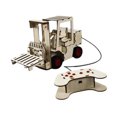 Imagem de menolana Brinquedos educativos DIY, experimentos científicos, kits DIY, empilhadeira de controle remoto, brinquedos de construção mecânica de madeira para