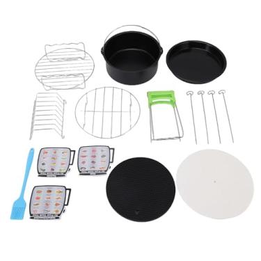 Imagem de Depisuta Acessórios de Fritadeiras de Ar Com Bolo e Pizza, Espetos de 4 Churrasco, Rack de Churrasqueira, Grampo de Placa de Aço Inoxidável, Tapete de Silicone, Escova de óleo