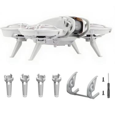 Imagem de JOLOESLOS Protetor de para-choque cardan + tripé de aumento de altura para DJI Neo Drone Extension Kit de acessórios, barra de proteção anticolisão, protetor de suporte de aumento de trem de pouso