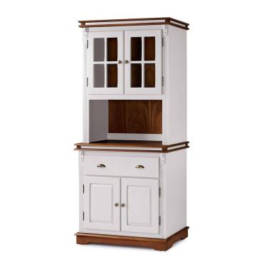 Imagem de Cristaleira Arca e Oratório 4 Portas 1 Gaveta Manchester 2002 Linz Móveis - Branco/Imbuia