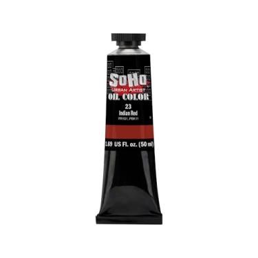 Imagem de Soho Urban Artist Tinta a óleo - vermelho indiano, tubo de 50 ml - Cores a óleo mais valorizadas para pintura, excelente carga de pigmento