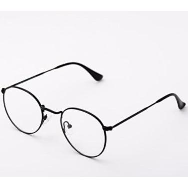 Imagem de Armação Óculos Grau Clipon 2 Em 1 Redondo Marcos Preto