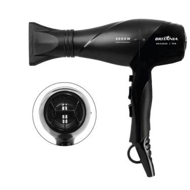 Imagem de Secador de Cabelo BSC2000 2000W Preto com Jato Frio Britânia, 220V