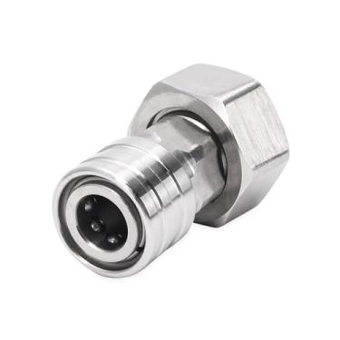 Imagem de Adaptador de mangueira de jardim para lavadora de pressão, encaixe de conexão rápida de 3/10.2 cm GHT para 1/10.2 cm, converte mangueira de água em acessório de bocal de arruela elétrica, aço