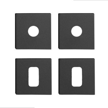 Imagem de Kit Roseta Avulsa Fechadura Pado Externa Preta Sm Rq2 Zm
