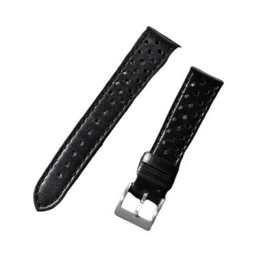 Imagem de Pulseira De Couro Genuíno Vintage Para Omega Samsung Galaxy Watch 6 5 