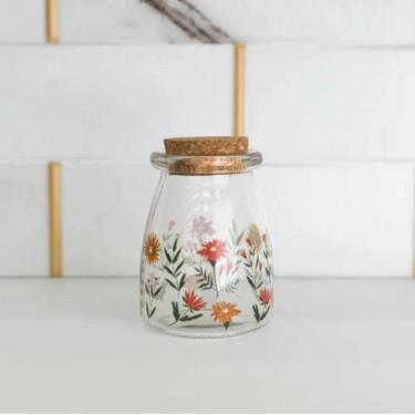 Imagem de Porta Condimentos Redondo de Vidro Tampa de Rolha Flora 255ml Lyor, Tr