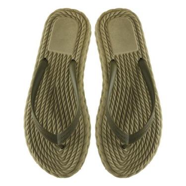 Imagem de Chinelo Sandalia Feminina Tranças Confortavel Elegante Cor Verde Milit