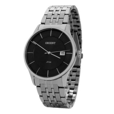 Imagem de Relógio Masculino Orient Aço Inoxidável Prata Mostrador Preto Original