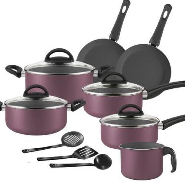 Imagem de Conjunto de Panelas Antiaderente Marpal 10 Peças Colors, Champanhe