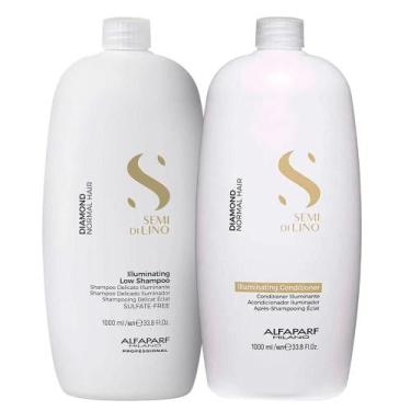 Imagem de Shampoo Alfaparf Semi Di Lino Illuminating 1L + Condicionador Illumina