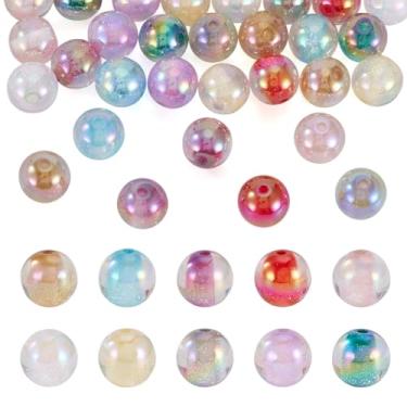 Imagem de Boutigem 30 peças de contas redondas de acrílico de 12 mm contas coloridas de chiclete de plástico contas espaçadoras redondas grossas para brinco faça você mesmo, pulseira, chaveiro, cordão