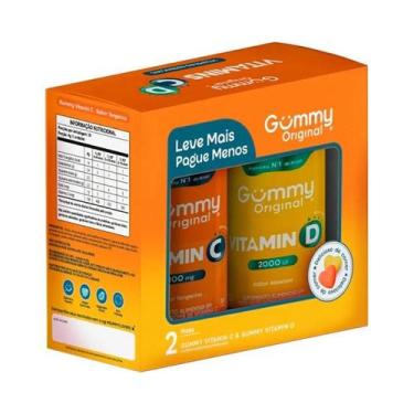 Imagem de Kit Suplemento Alimentar Gummy Hair Original Vitamin D Sabor Abacaxi +