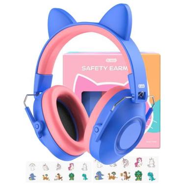 Imagem de Fones de ouvido com cancelamento de ruído Dr.meter para crianças azuis
