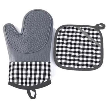 Imagem de Luva Térmica Cozinha Forno Fogão Descanso De Panela Silicone - Uny Hom