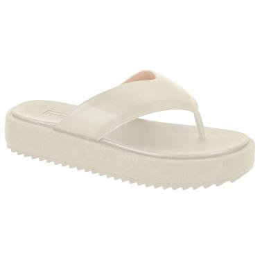 Imagem de Chinelo Feminino Plataforma Napa Branco Off Moleca 5489.100