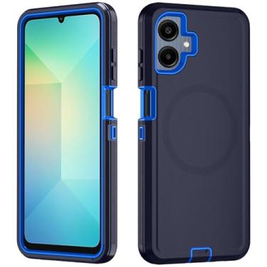 Imagem de Asuwish Capa de telefone para Samsung Galaxy A06 5G com protetor de tela de vidro temperado Capa magnética híbrida à prova de choque protetora de corpo inteiro acessórios resistentes Ao6 A 06 4G LTE