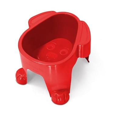 Imagem de Comedouro Plástico Elevado para Cães Postura Correta (Vermelho, 1000ML)