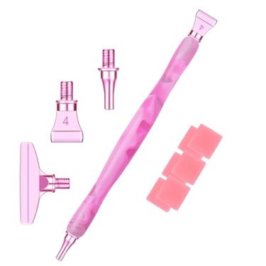 Imagem de Sttargxing Kit de canetas de pintura de diamante, 13 peças de pontas de aço inoxidável com 6 argilas, pontas para vários colocadores, acessórios de pintura de diamante 5D, substituição para artesanato