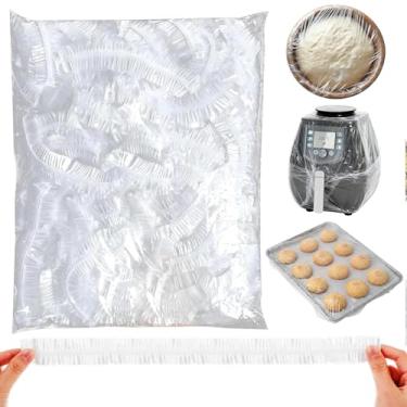 Imagem de Dunzoom 200 tampas de alimentos para tigela extra grande para tela externa, cubra tigelas de 50 a 76 cm, capa de tigela de plástico reutilizável elástica para panela de meia folha, mistura