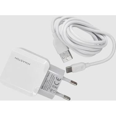 Imagem de H maston Carregador USB Duplo, 2 Portas USB Turbo, Adaptador de Parede Branco, Carregador turbo, rápido, de celular