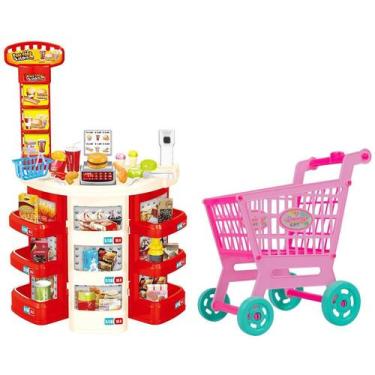 Imagem de Supermercado Infantil Com Carrinho De Compra Bw101C - Importway