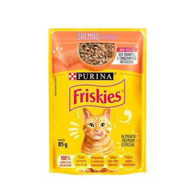 Imagem de Sachê Friskies Salmão ao Molho 85g  Purina - Caixa Fechada com 15 Unid