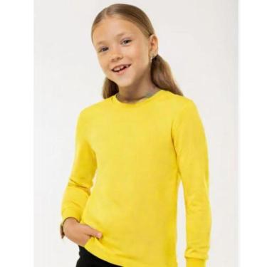 Imagem de Kit 10 Camiseta Básica infantil Menino e Menina Unisex Manga Longa 100